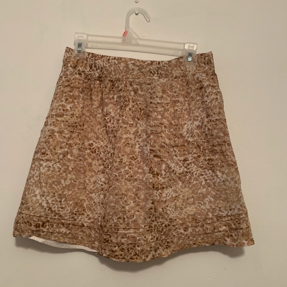 Ann Taylor loft  patterned skirt tan size 0